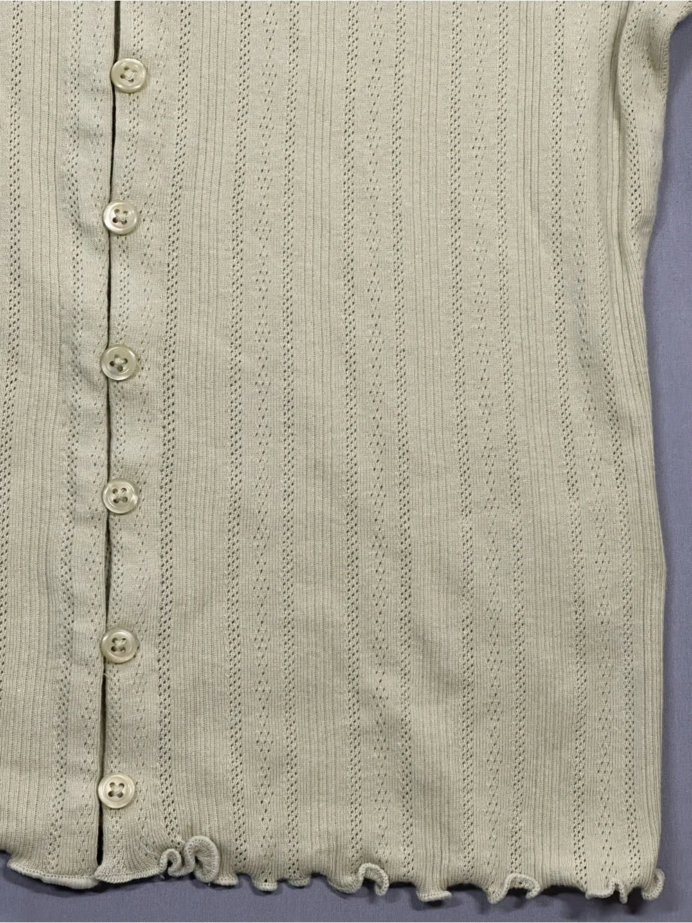 NWT J Crew Pointelle Short-Sleeve Knit Cardigan - Womens Small